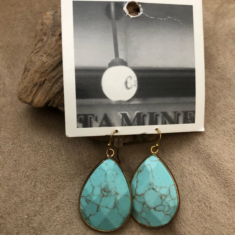 Anthropologie stone drop earrings